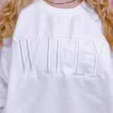 Wifey Embroidered Crewneck Sweatshirt