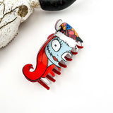 Halloween Ghost & Monster Print Claw Clip – Spooky Fun