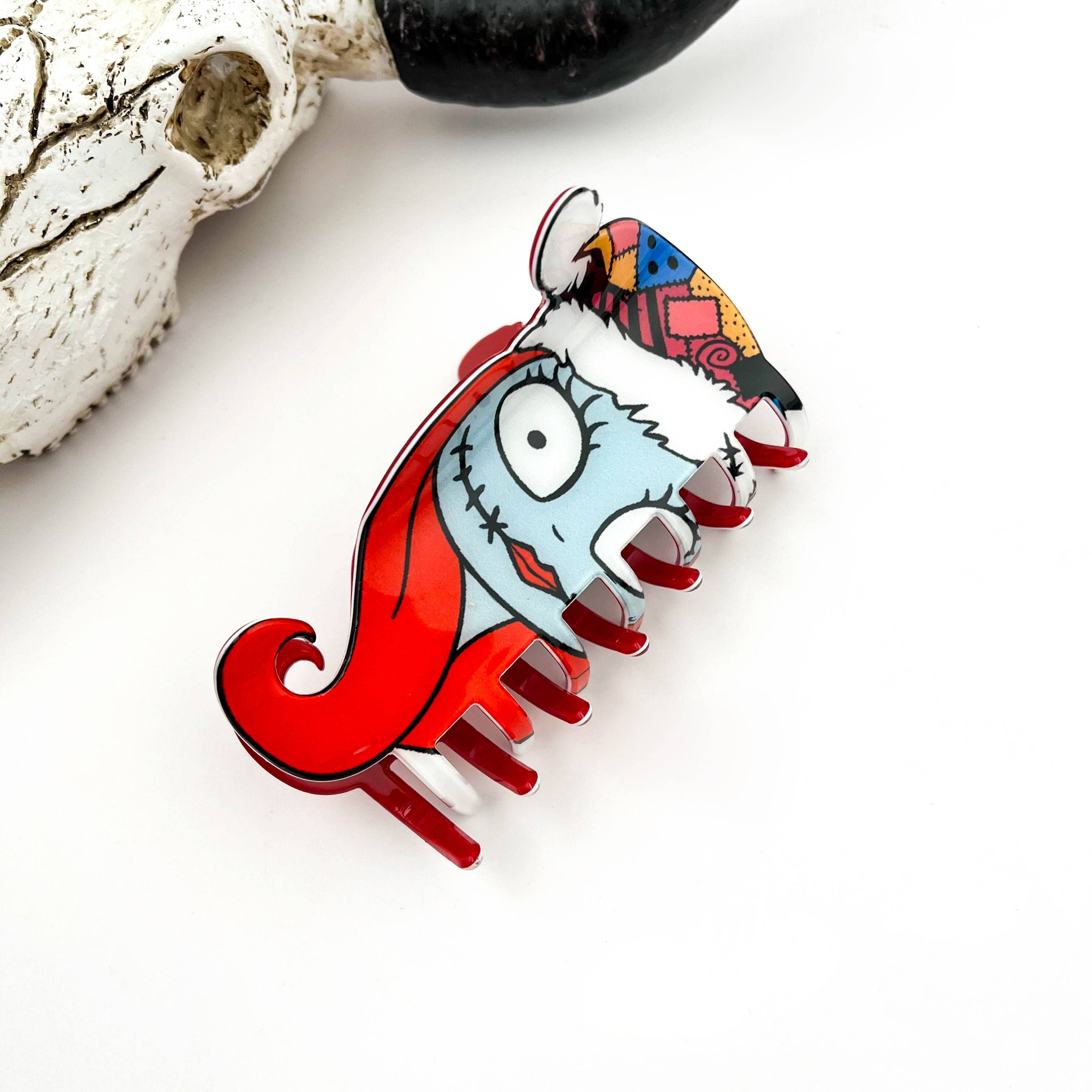 Halloween Ghost & Monster Print Claw Clip – Spooky Fun