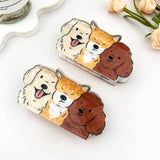 Cute Cartoon Three Puppies Animal Print Hair Claw Clip
