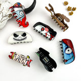 Halloween Ghost & Monster Print Claw Clip – Spooky Fun