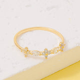 Multi Flower Rhinestone Ring