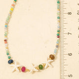 Beaded Starfish Charms Necklace
