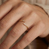 Gold Dipped Open Wrap Cz Ring