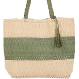 Two Tone Woven Tote Bag