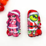 Christmas Snowman & Gingerbread Hair Claw Clip – Festive