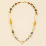Mixed Stone Toggle Necklace