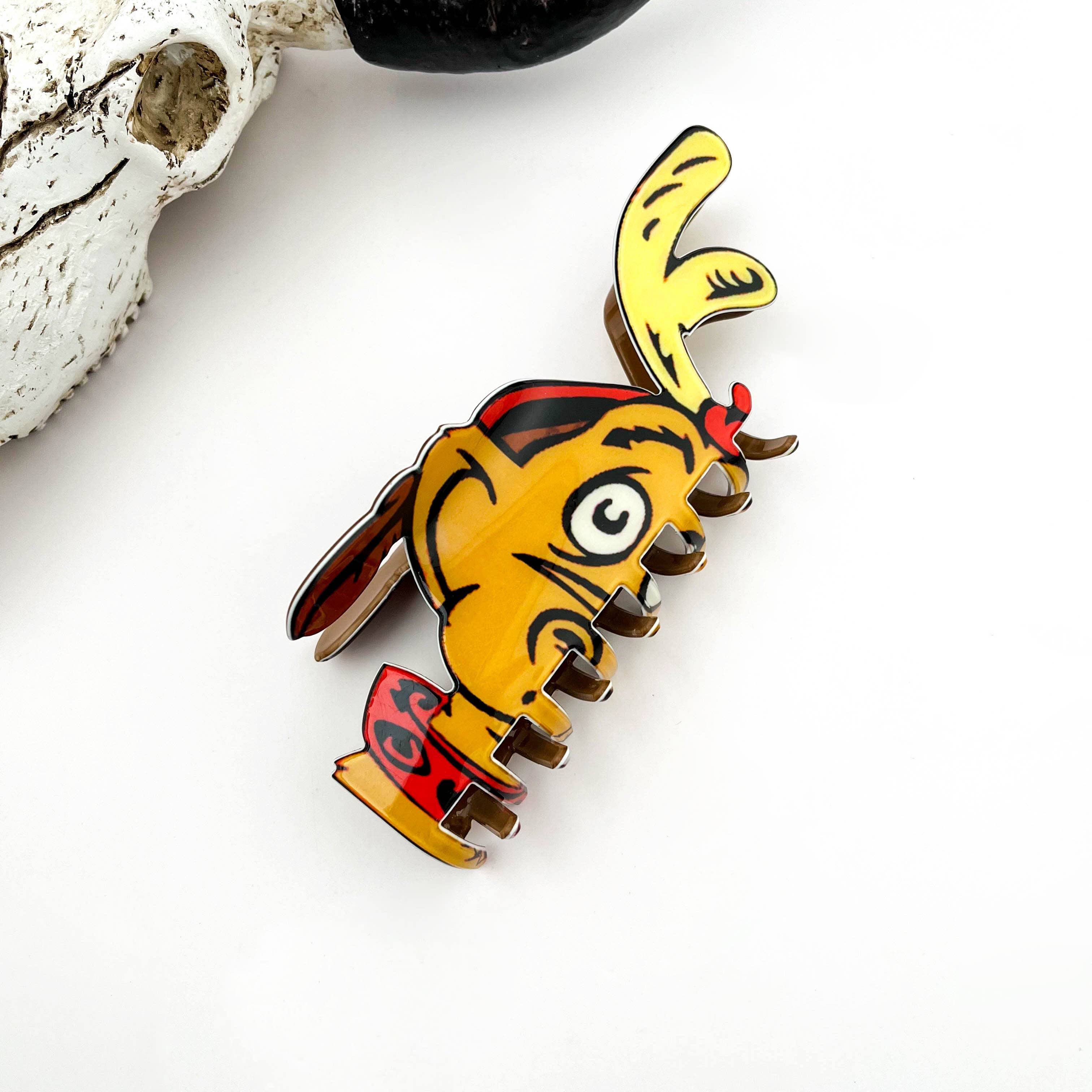 Halloween Ghost & Monster Print Claw Clip – Spooky Fun