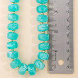 Marbled Chunky Rondelle Bead Statement Necklace