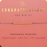 Sentiments Bracelet - GOLD - Congratulations