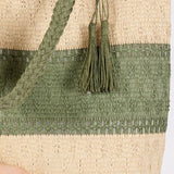 Two Tone Woven Tote Bag