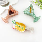 Fresh Cocktail Print Creative Hair Claw Clip