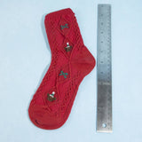 Cable Knit Teddy Bear Holiday Socks