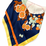 Navy Floral Multi-Way Square Scarf
