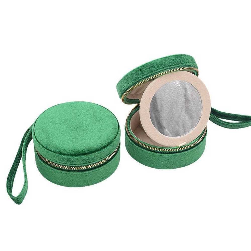 Velvet Round Jewelry Case - Image 2