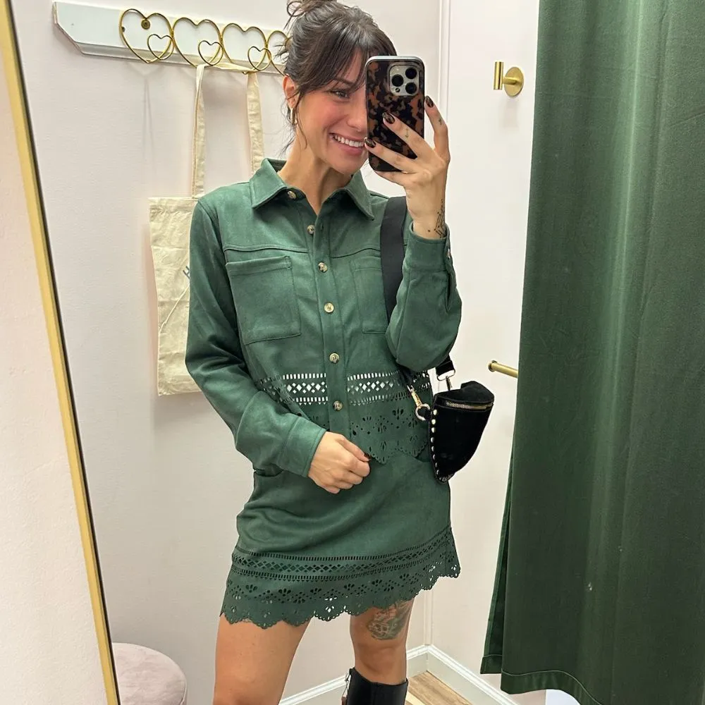 Sage Lasercut Detail Jacket