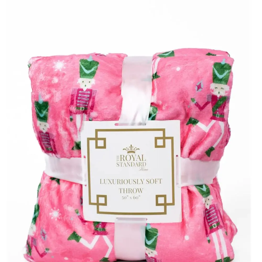 Nutcracker Cutie Throw Pink/Multi 50x60