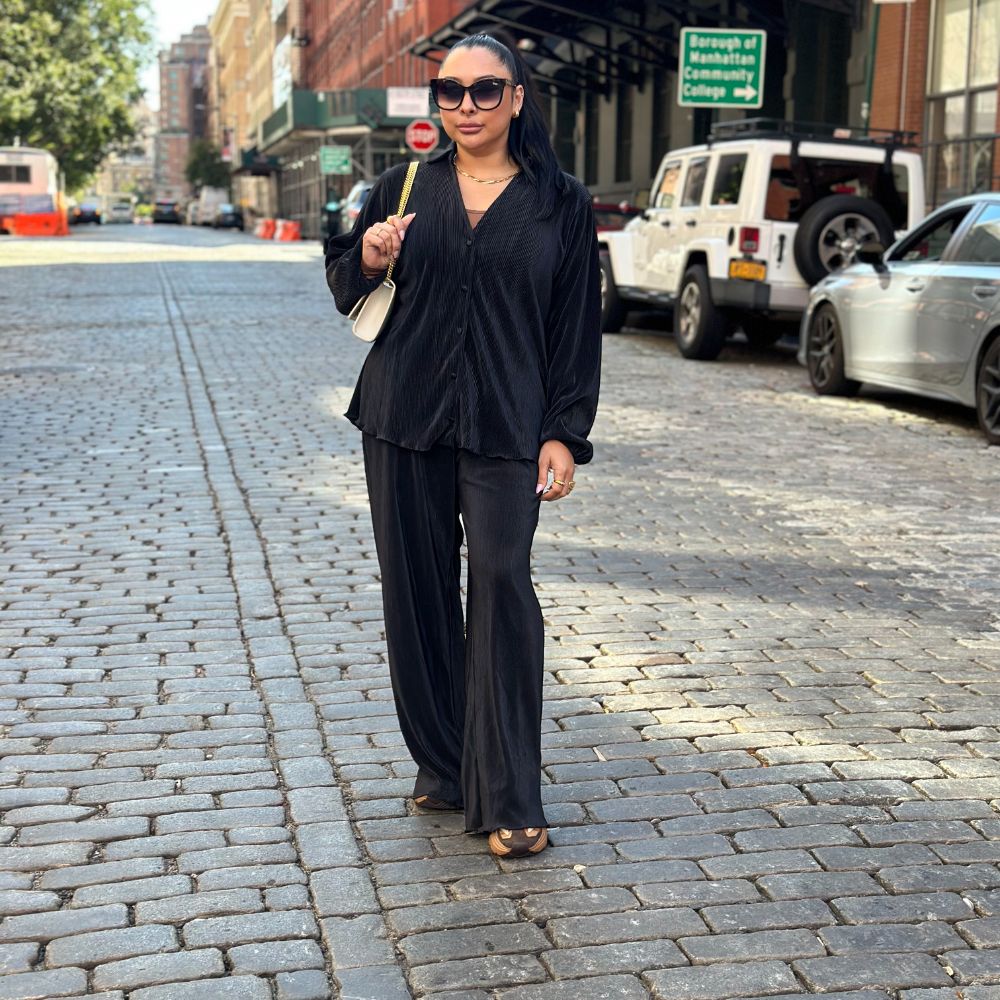 Movin On Pleated Two Piece Set