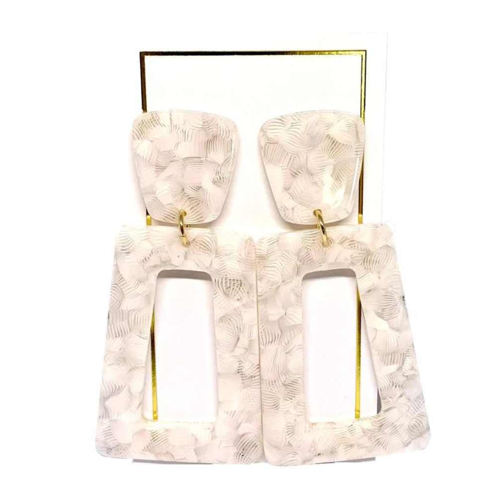Kennedy White Shell Bridal Earring