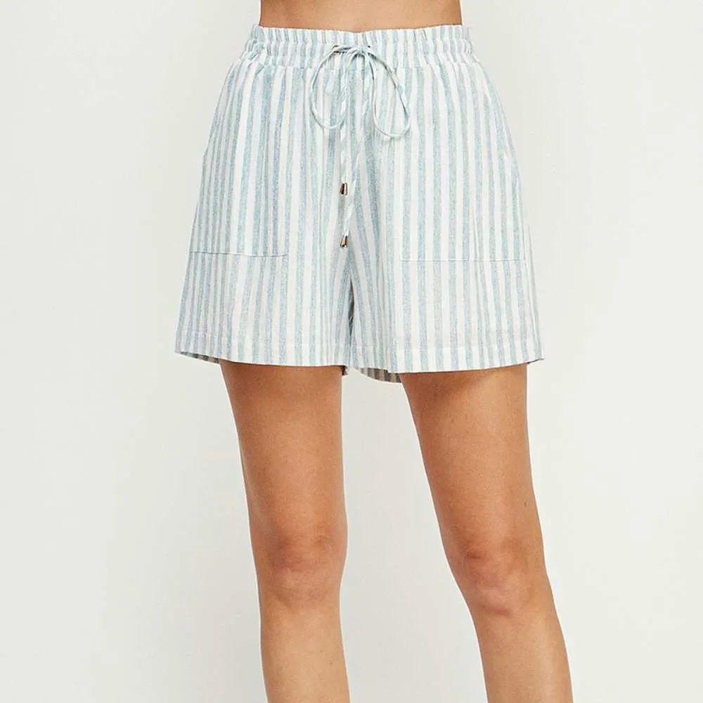 Striped Linen Shorts