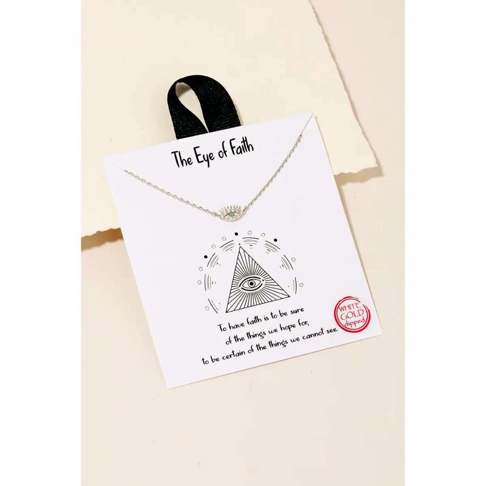 Silver Eye of Faith Pendant Necklace
