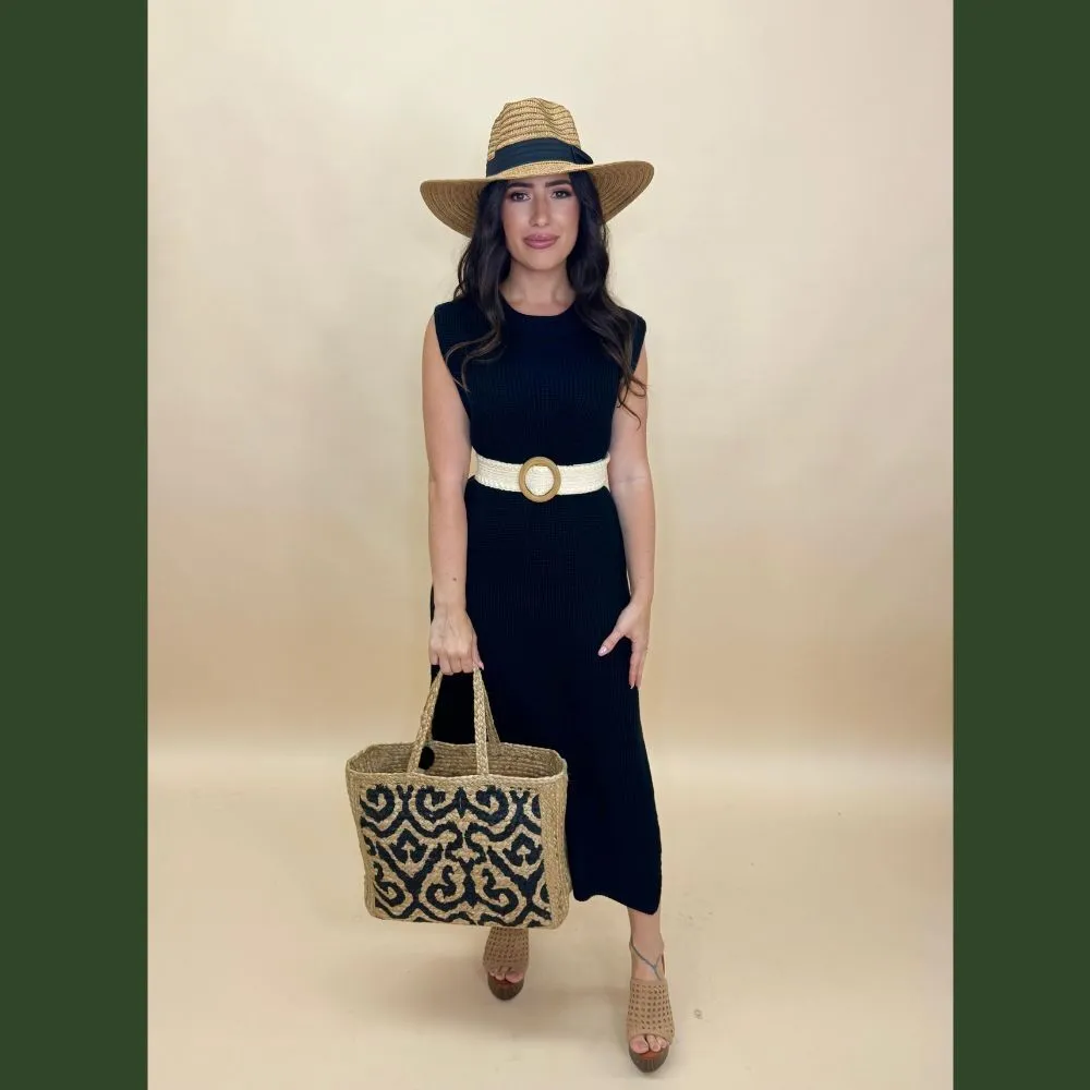 Crew Neck Sleeveless Knit Maxi Dress