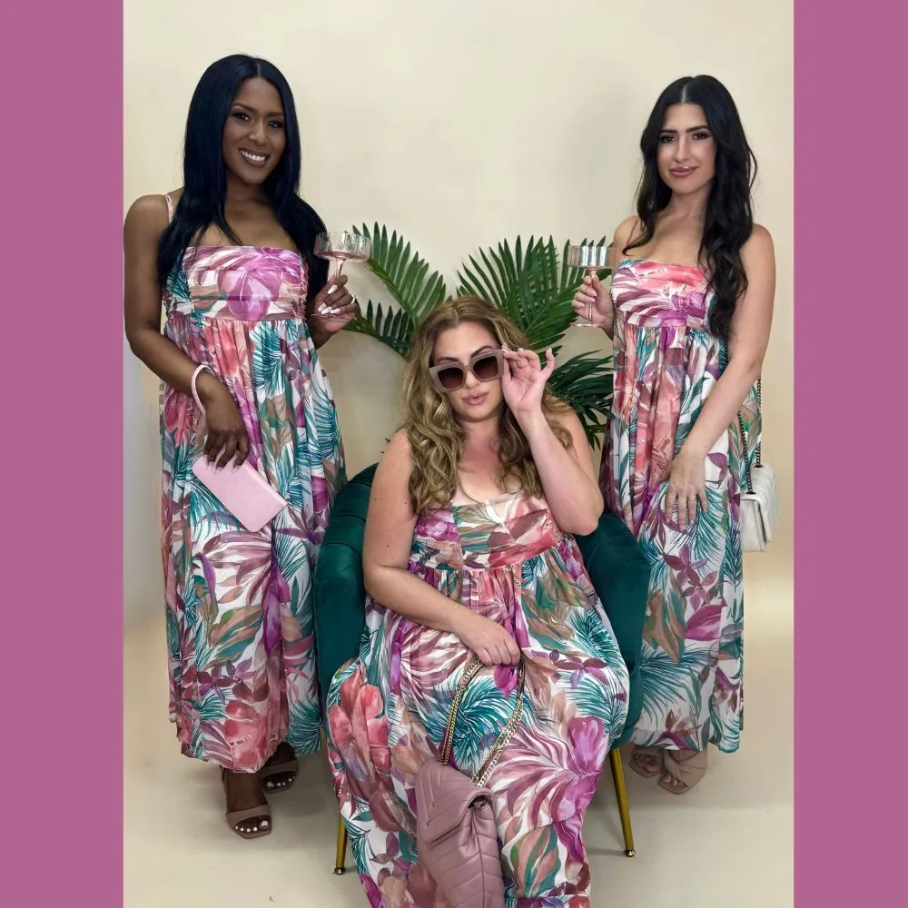White Birch Tropical Dress