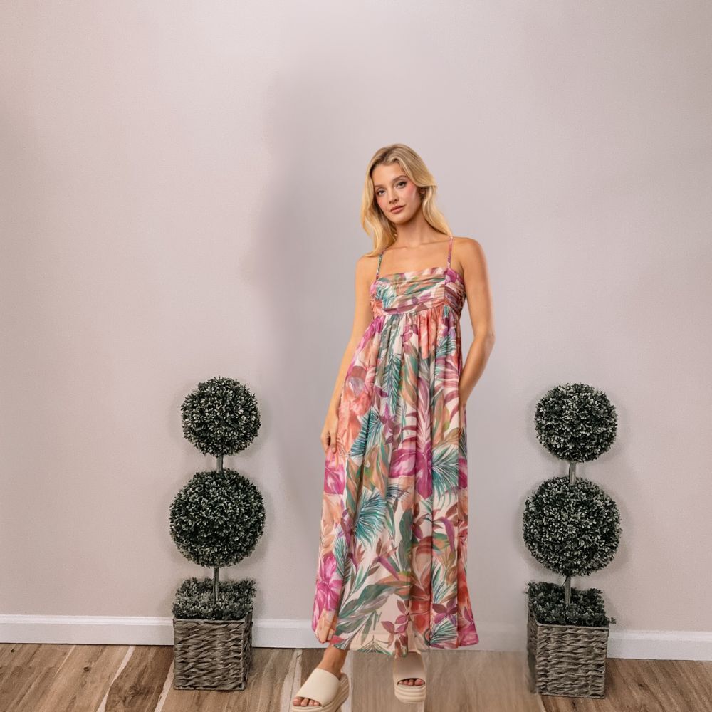 White Birch Tropical Dress