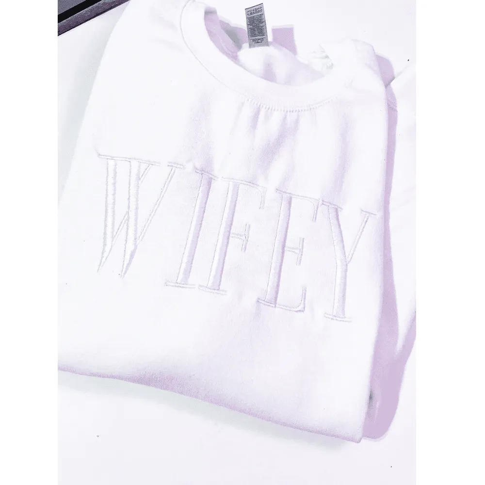 WIFEY Embroidered Crewneck Sweater - Image 2