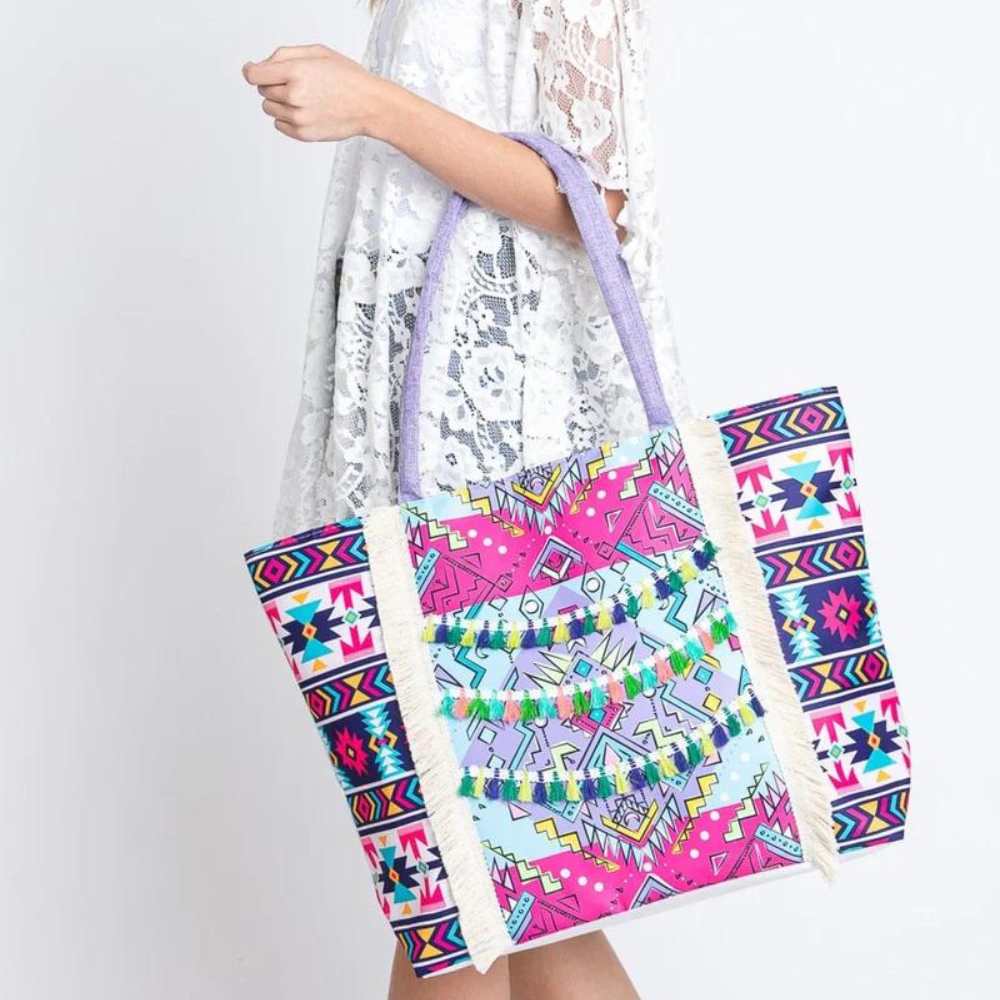 Lilianna Boho Fringe Tote Bag - Image 2