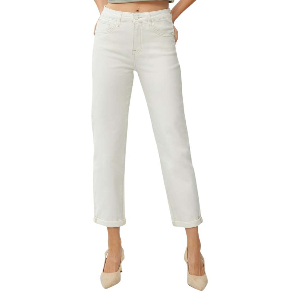 Risen High Rise Ankle Boyfriend Cuffed Pants - Image 2