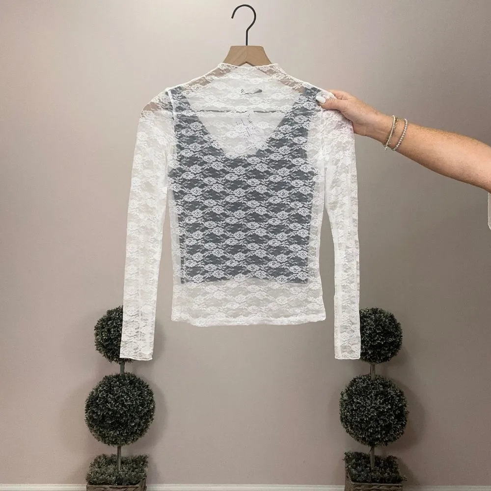 Floral Sheer Lace Top