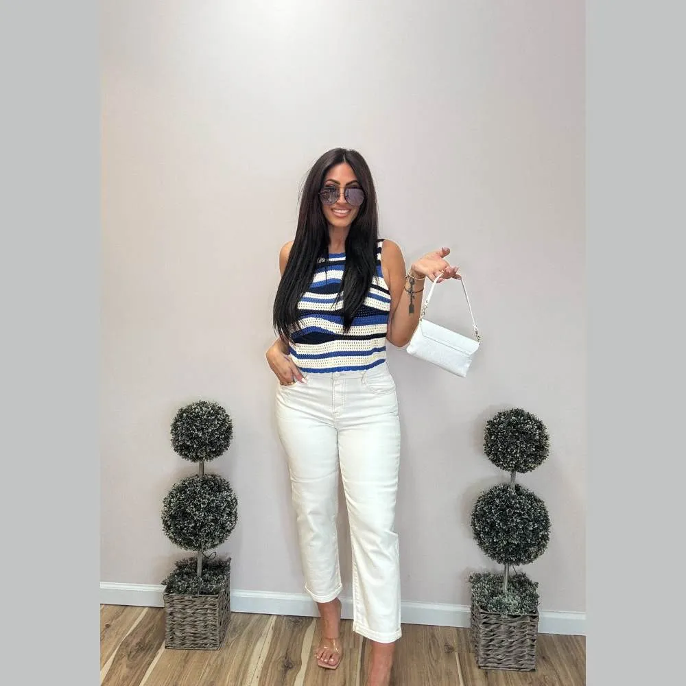 Risen High Rise Ankle Boyfriend Cuffed Pants