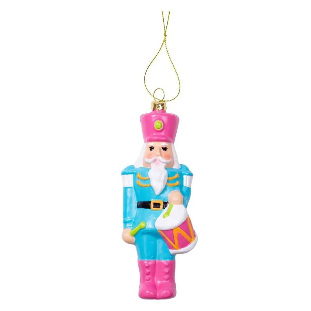 Nutcracker Waltz Ornament Blue/Pink/White 1.75x6