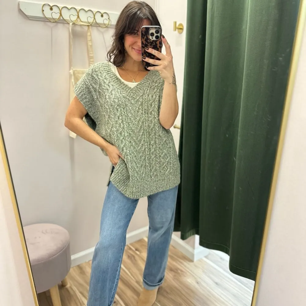 The Briar Cable Knit Sweater Vest