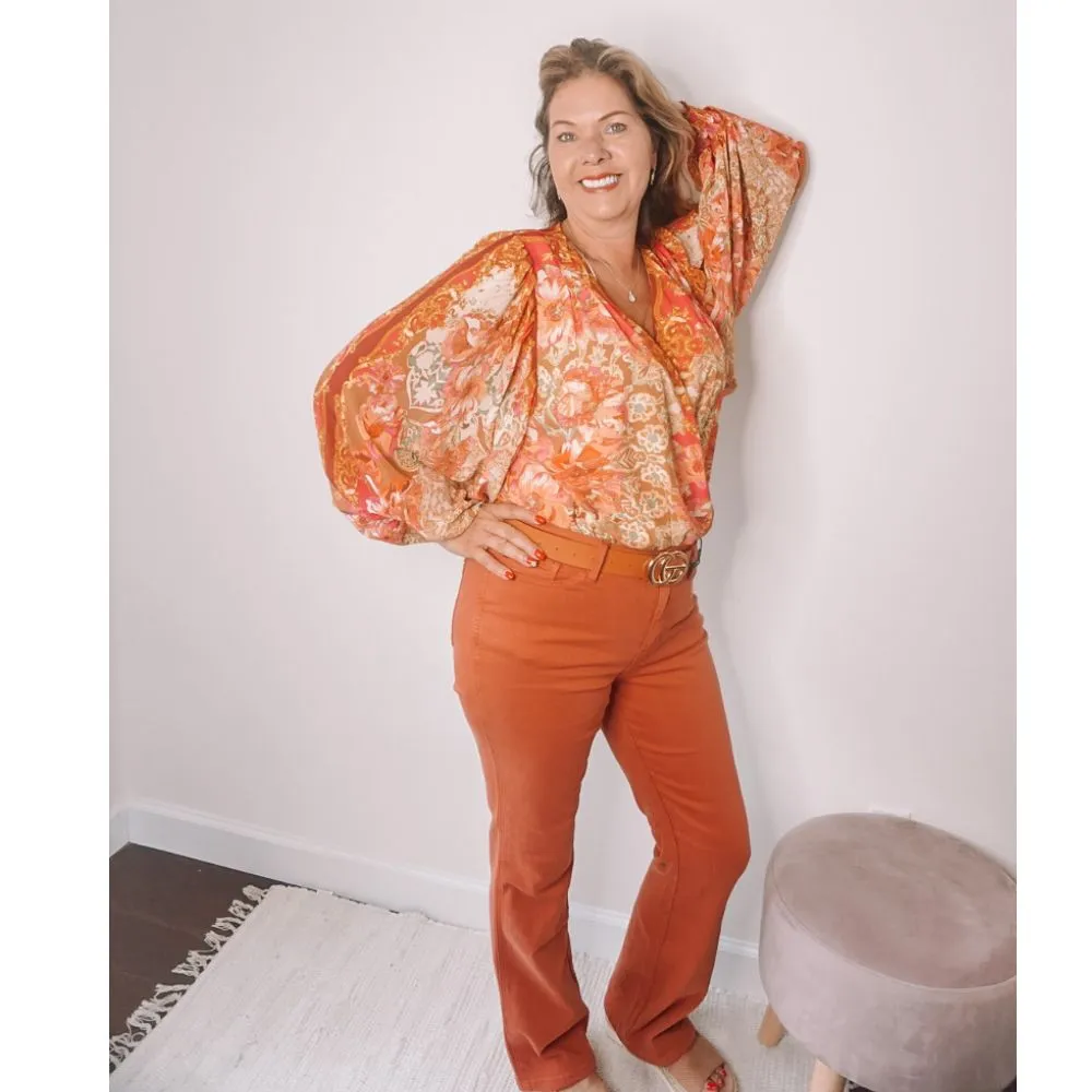 Terracotta Chic Slim Bootcut Denim | Judy Blue - Image 2