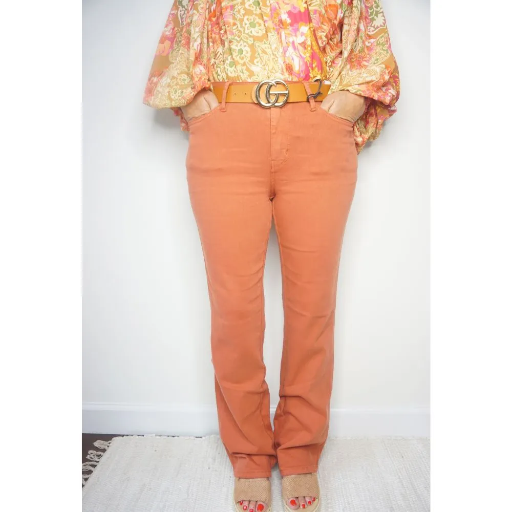 Terracotta Chic Slim Bootcut Denim | Judy Blue