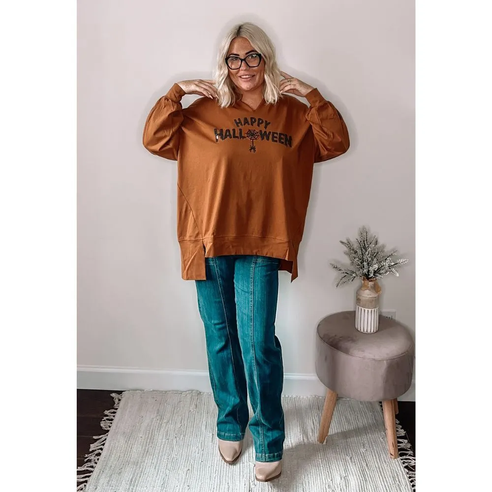 Happy Halloween Sequin Loose Fit Top - Image 2