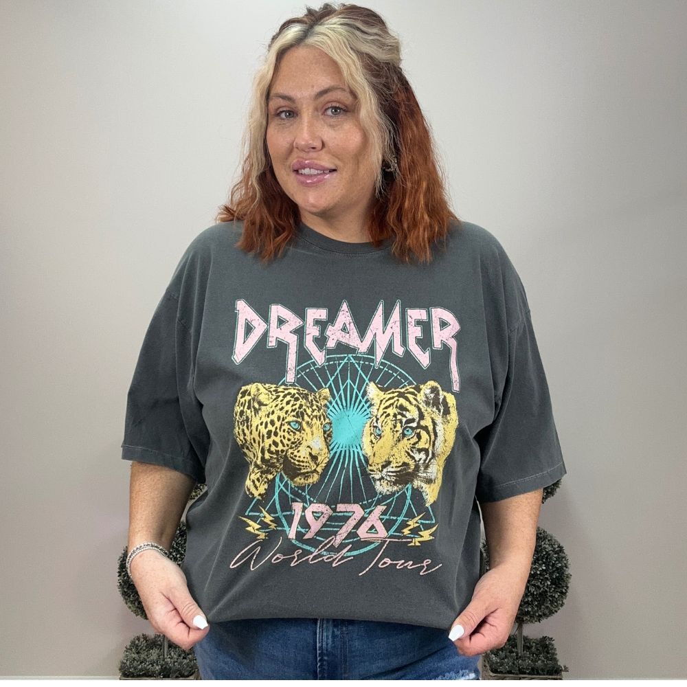 Dreamer World Tour Graphic Impact Mineral Wash Tee