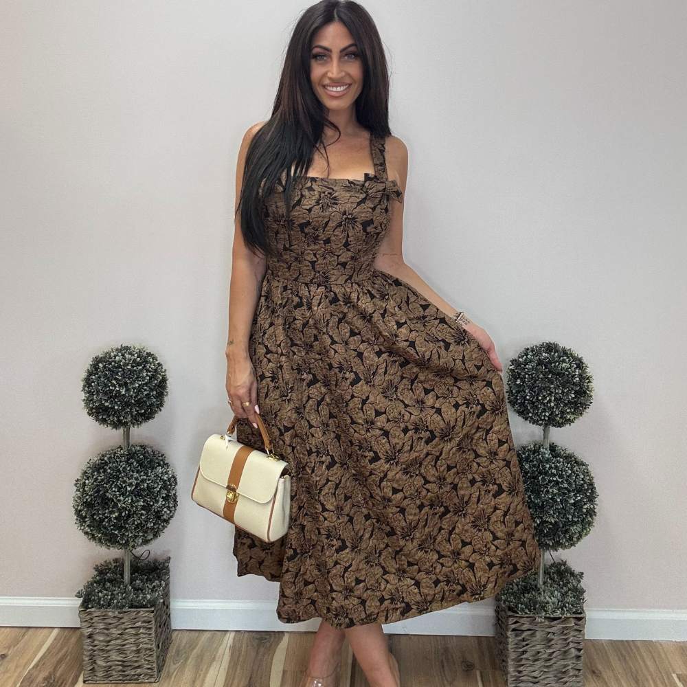 Flying Tomato Romantic Bow Midi Dress - Image 2