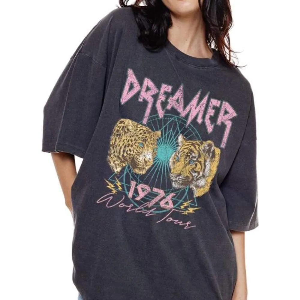 Dreamer World Tour Graphic Impact Mineral Wash Tee - Image 2