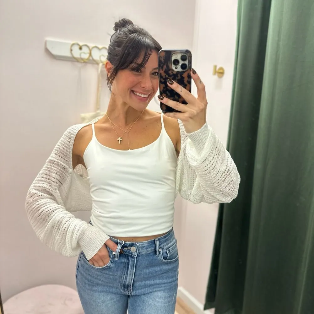 Allie Rose Lurex Shimmer Pointelle Knit Shawl