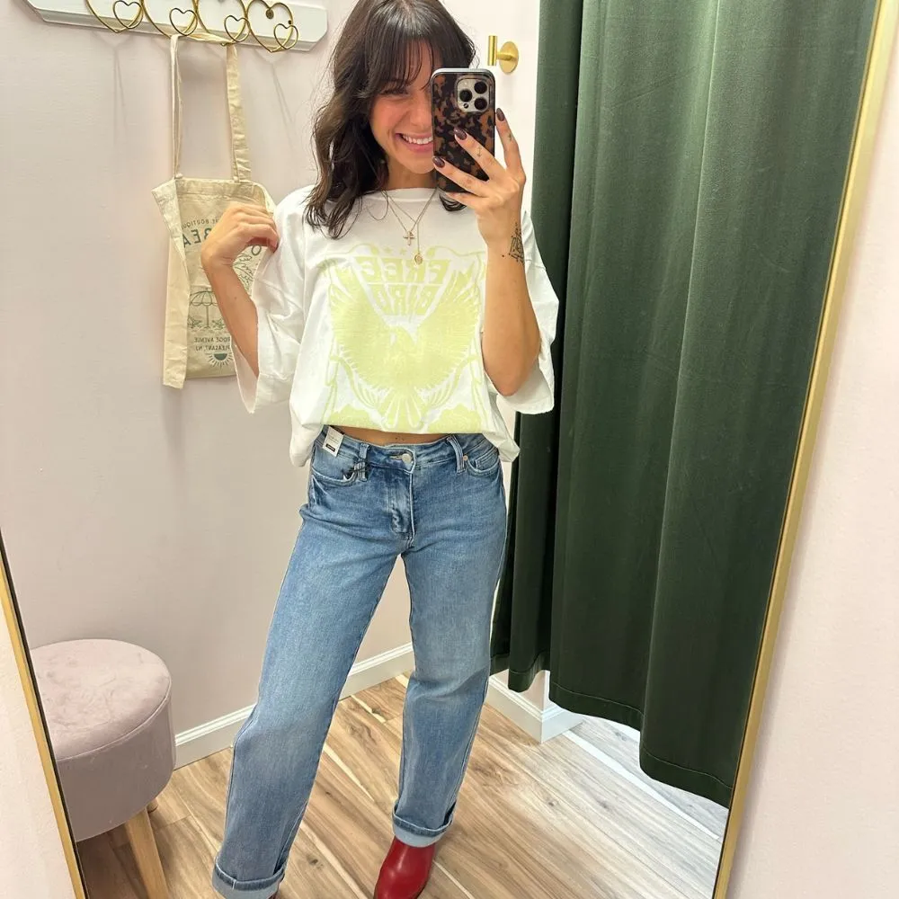 Free Bird Vintage Oversized Vintge Graphic Top