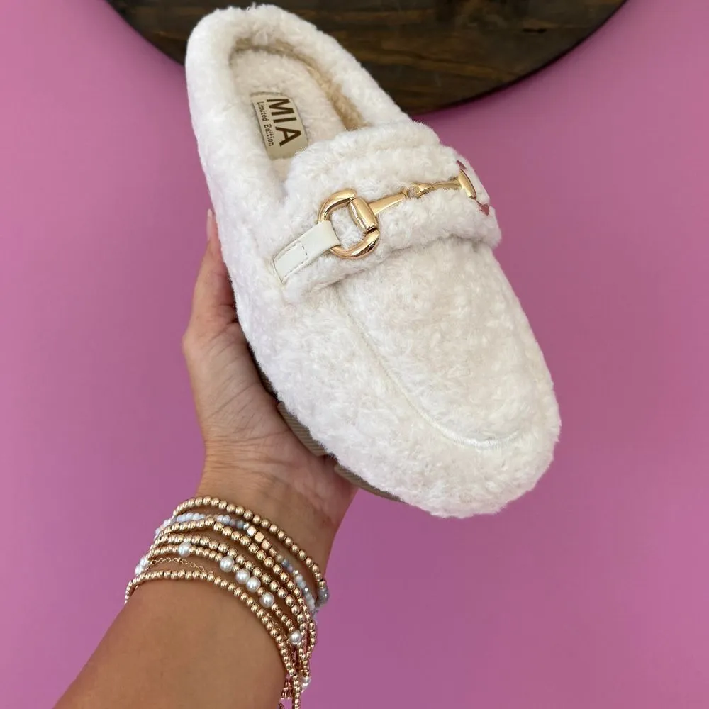 MIA Cocoa Faux Shearling Loafer