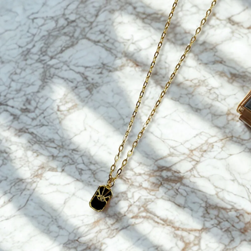 Black Pendant Necklace