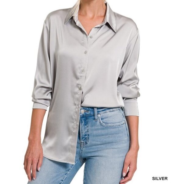 Lightweight Satin Buttondown