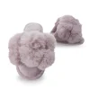 LUXE POM-POM OPEN TOE PLUSH SLIPPERS (Mei Moi) - Image 2