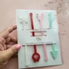 Mint Pink Christmas Drink Stirrers - Christmas Stir Sticks - Image 2