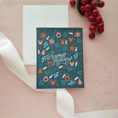 Christmas Greeting Card - Season's Greetings Winter Holiday