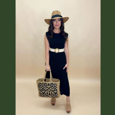 Crew Neck Sleeveless Knit Maxi Dress